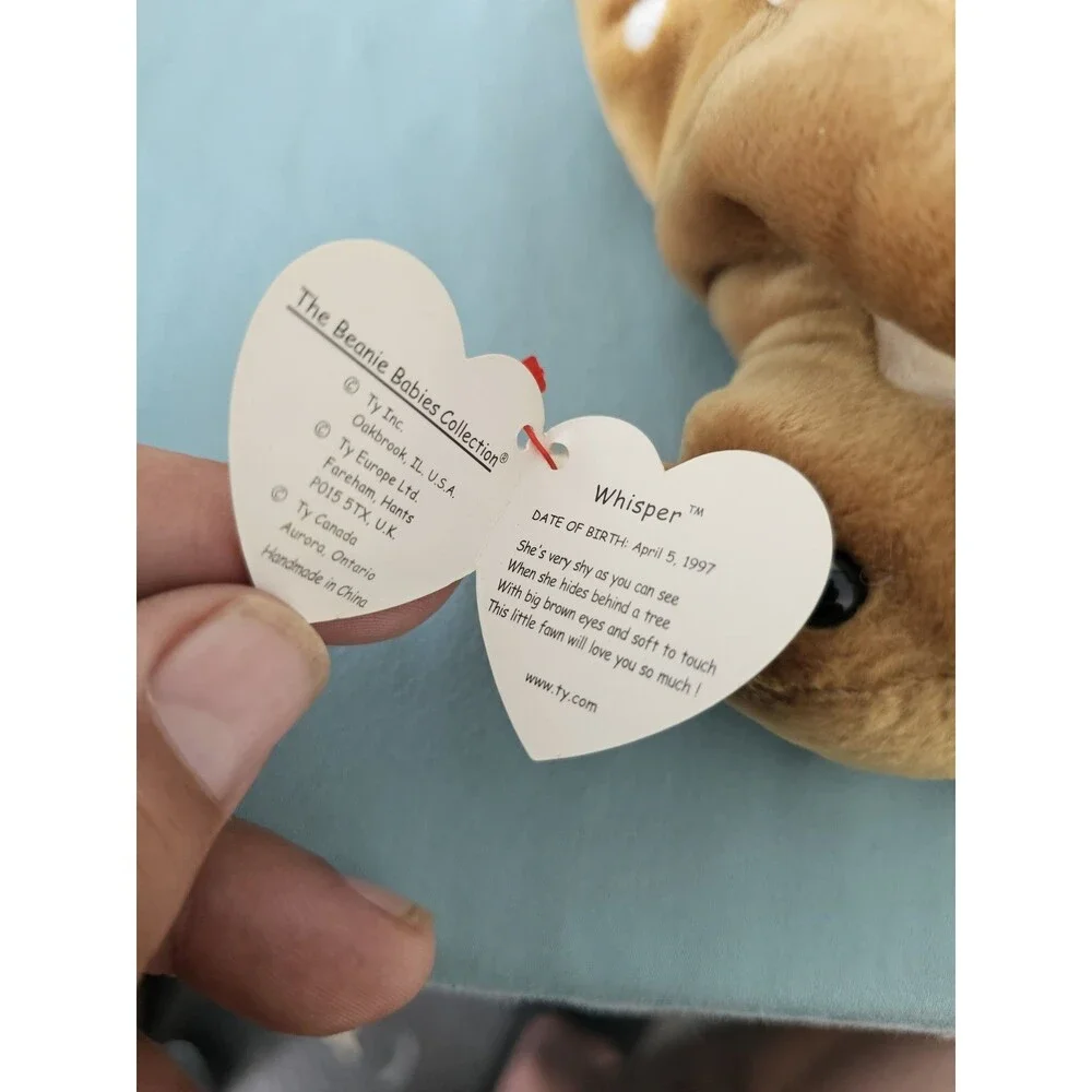 Ty Beanie Baby Whisper The Fawn 1997 5th Generation Hang Tag